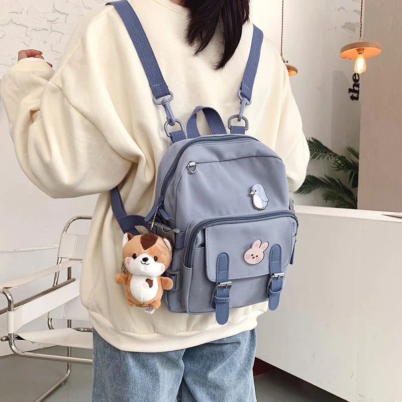 Waterproof Nylon Mini Backpack for Girls, Multifunctional and Foldable