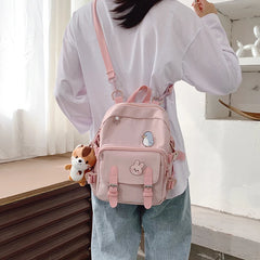 Waterproof Nylon Mini Backpack for Girls, Multifunctional and Foldable