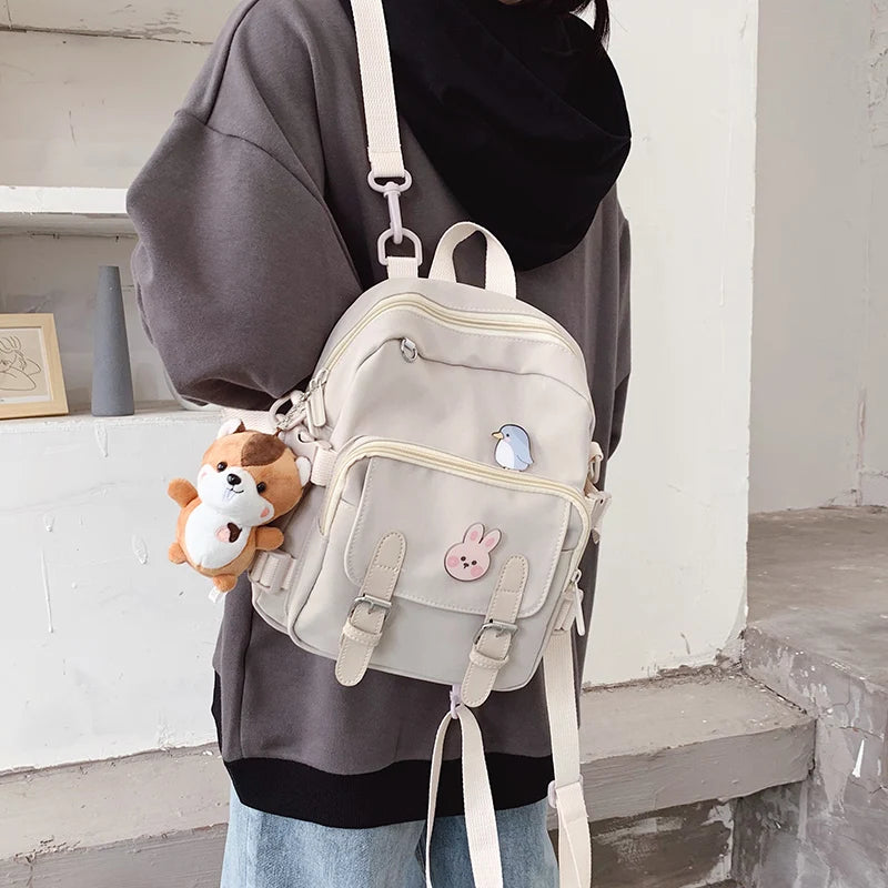 Waterproof Nylon Mini Backpack for Girls, Multifunctional and Foldable