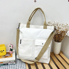 Student Portable Canvas Bag Large Capacity Single Shoulder Women's Bag
