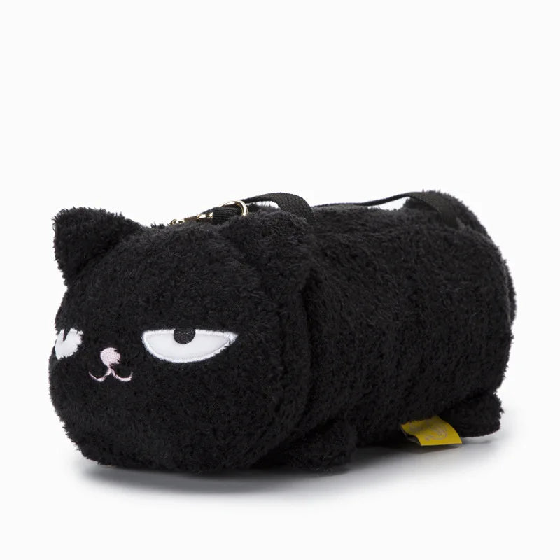Women Cartoon Cat Small Handbag Girl Panda Plush Shoulder Bag