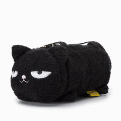 Women Cartoon Cat Small Handbag Girl Panda Plush Shoulder Bag
