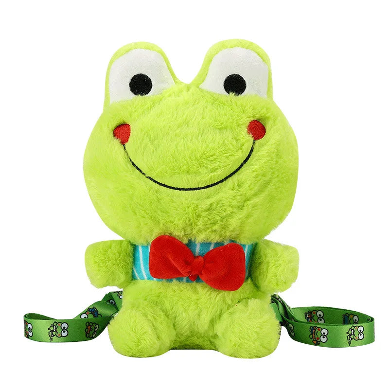 Frog Shoulder Bag Girl Doll Crossbody Bag Plush Backpack