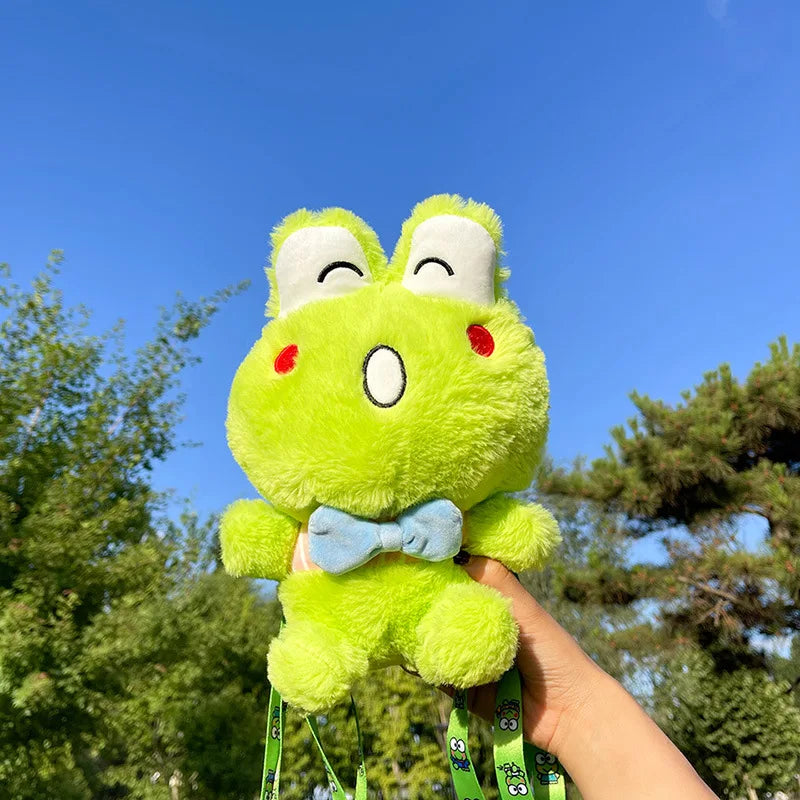 Frog Shoulder Bag Girl Doll Crossbody Bag Plush Backpack