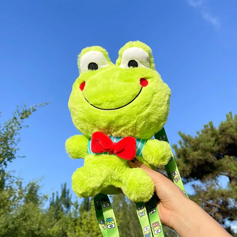 Frog Shoulder Bag Girl Doll Crossbody Bag Plush Backpack