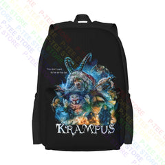 Krampus Horror Movie Christmas Large Capacity Backpack