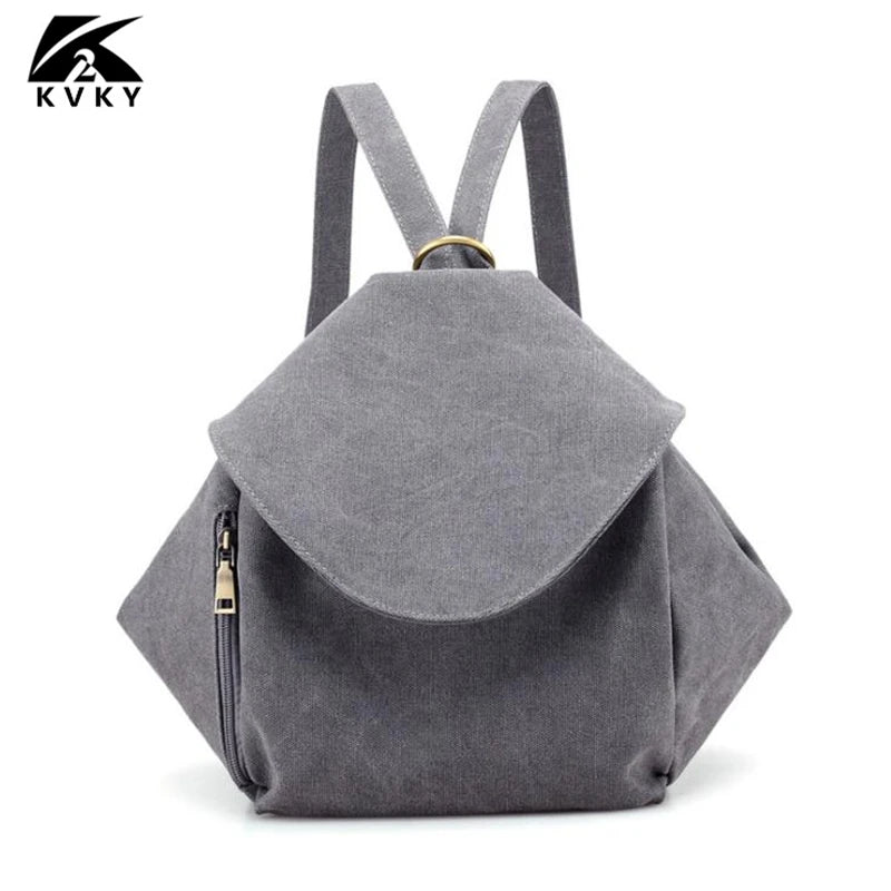 Kvky Arrive Canvas Women Shoulder Bags Casual Large Capacity Messenger Bag