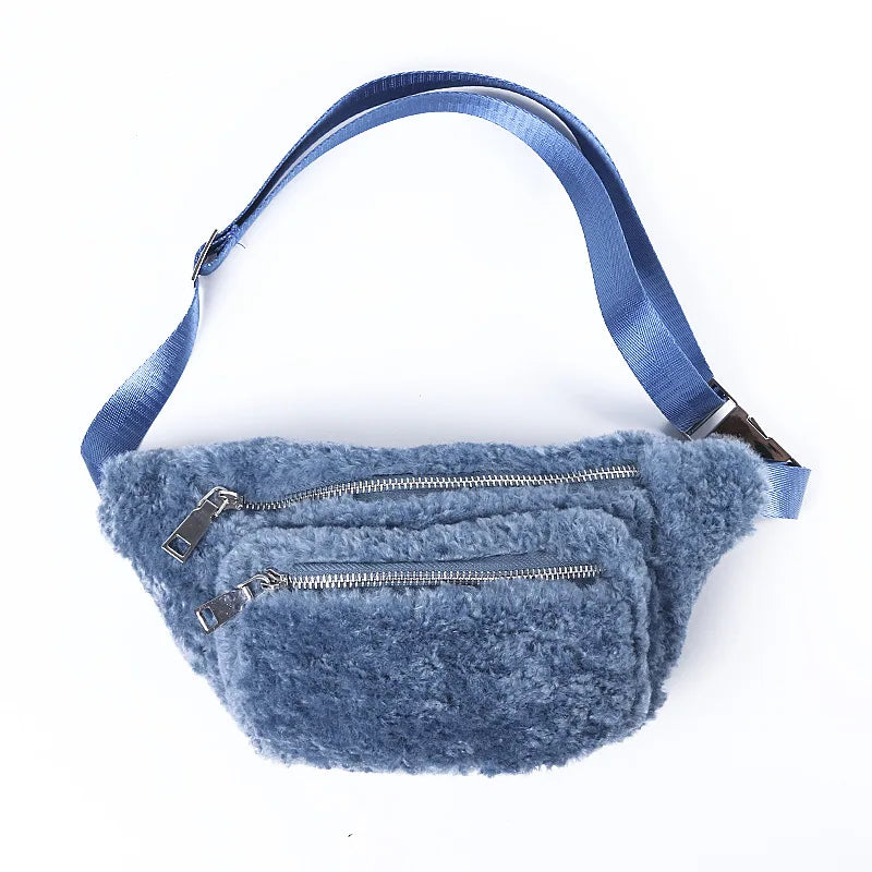 Plush Small Waist Bag Women's Messenger Bag