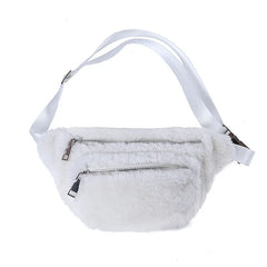 Plush Small Waist Bag Women's Messenger Bag