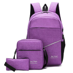 3pcs Men Women Backpacks Travel Bags Casual Nylon Shoulder School Backpacks