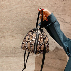 Leopard Triangle Bag Style Handbag Women Shoulder Mini Bag