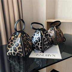Leopard Triangle Bag Style Handbag Women Shoulder Mini Bag