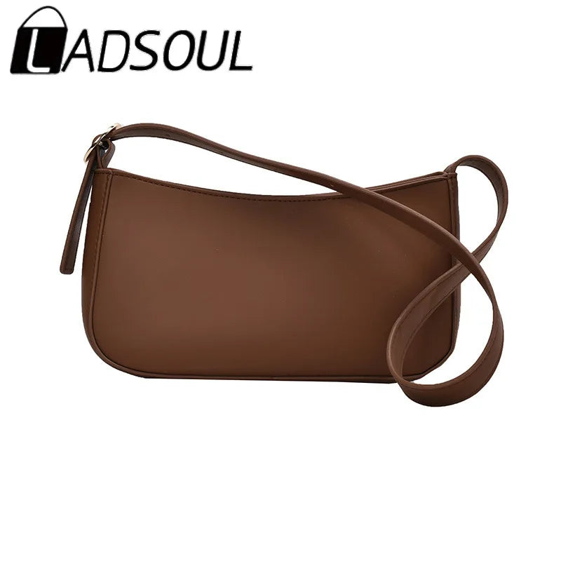 LADSOUL Small PU Leather Shoulder Bag For Women Handbags Purses Female Totes