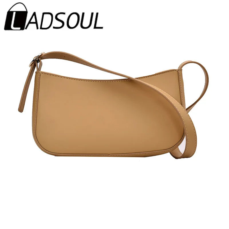 LADSOUL Small PU Leather Shoulder Bag For Women Handbags Purses Female Totes