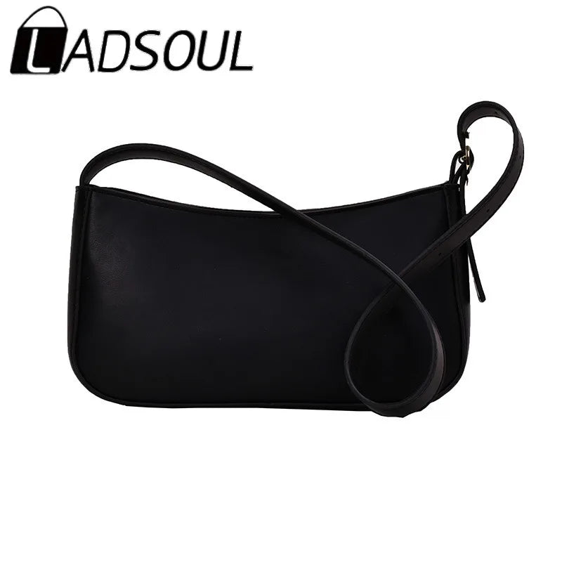 LADSOUL Small PU Leather Shoulder Bag For Women Handbags Purses Female Totes