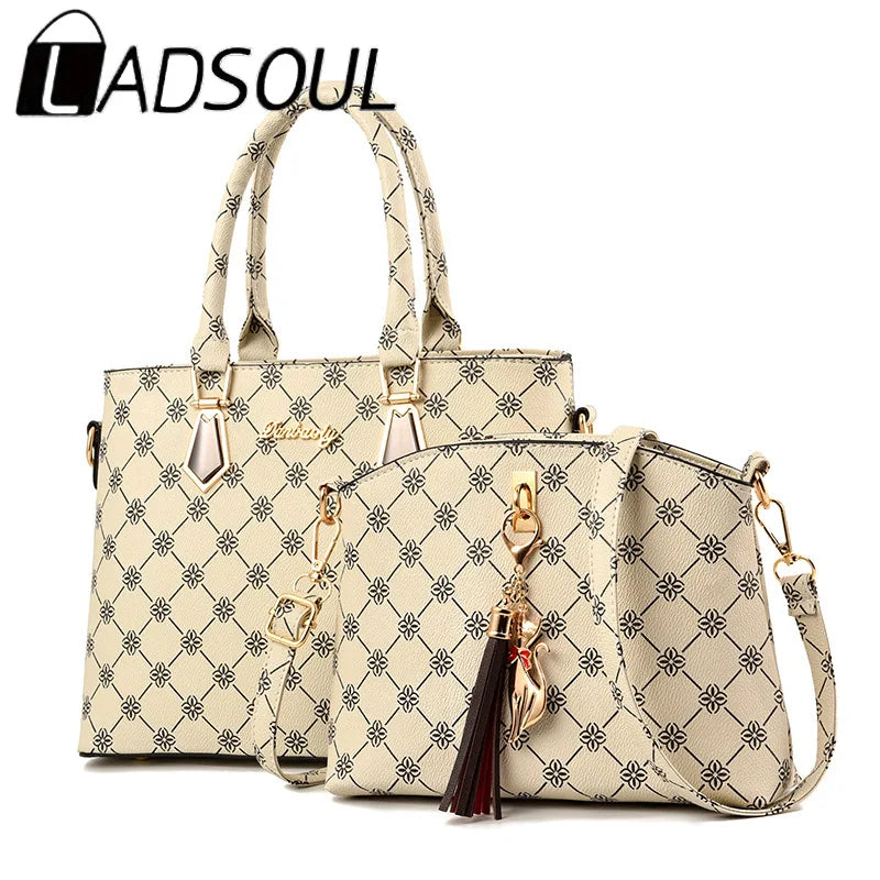 LADSOUL Mother Son-mother Bag Shoulder Messenger Casual Handbag