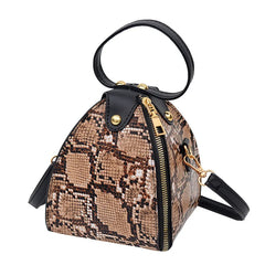Leopard Print Women's Leather Shoulder Bag