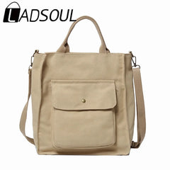 LADSOUL Casual Tote Bag For Women Shoulder Handbag Canvas Cross