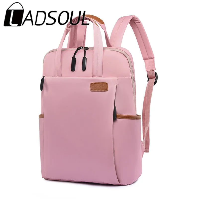 LADSOUL Waterproof Women Business Backpack Oxford Student School Backpacks