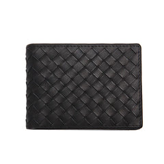 Leather Men Wallets Woven Wallet Men Famous Wallet Case