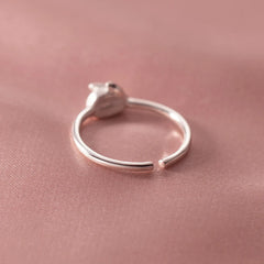 925 Sterling Silver Rabbit Opening Ring for Kids