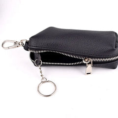 Key Cover Leather Car Keychain Housekeeper Bag Zipper Wallet Key Holder