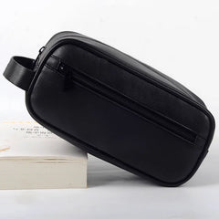 PU Leather Cosmetic Bag Men Travel Business Portable Toiletry Bag