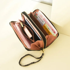 Retro Letter Wallet Large Capacity Clutch Long Wallet Female Handbag