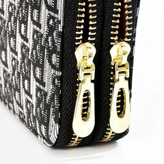 Retro Letter Wallet Large Capacity Clutch Long Wallet Female Handbag