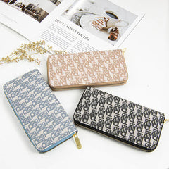 Retro Letter Wallet Large Capacity Clutch Long Wallet Female Handbag