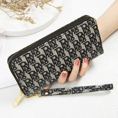 Retro Letter Wallet Large Capacity Clutch Long Wallet Female Handbag