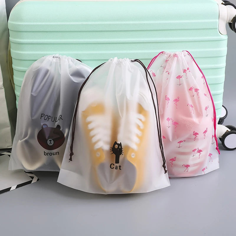 Transparent Cosmetic Bag Portable Travel Wash Bundle Pockets