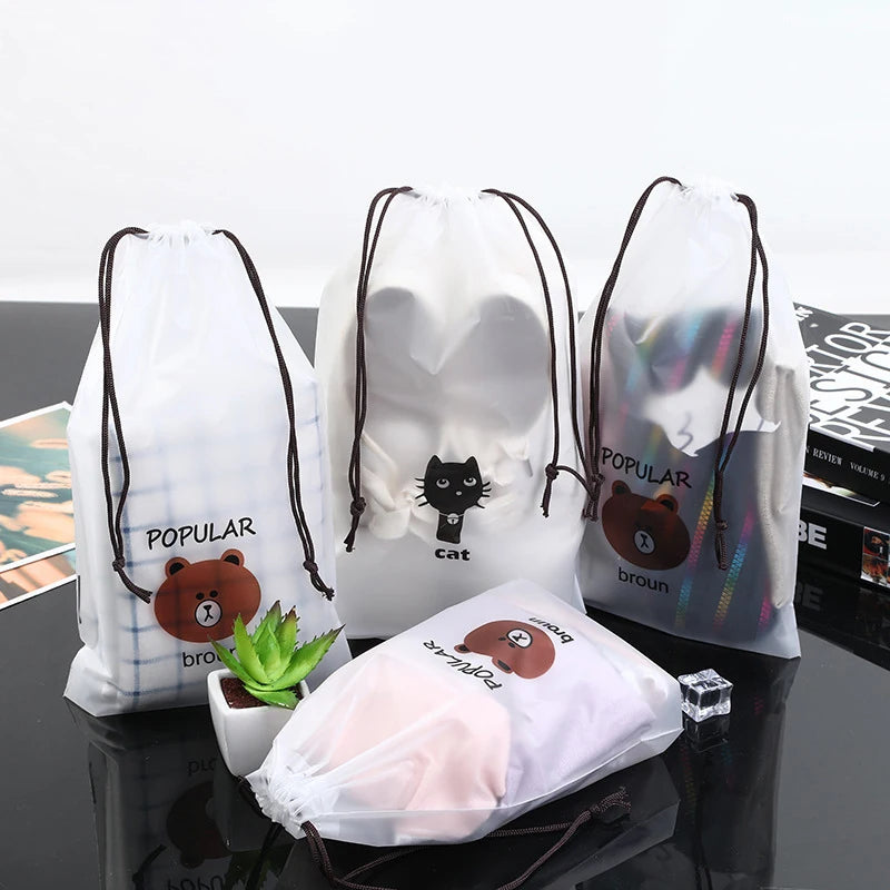 Transparent Cosmetic Bag Portable Travel Wash Bundle Pockets