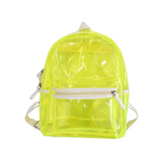 LED Lights Unisex Backpack Transparent Clear Harajuku School Bag