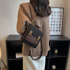 Corduroy Backpacks for Women Winter Female Small Backpack