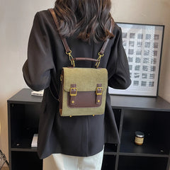Corduroy Backpacks for Women Winter Female Small Backpack