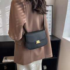 LEFTSIDE Flap Bag for Women Small Crossbody Handbags Solid Shoulder Bag