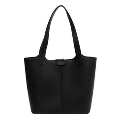 Vintage Leather Shoulder Bags for Women High Capacity Winter Bucket Handbags