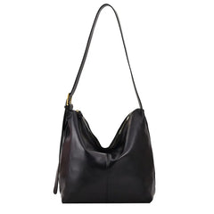Large Leather Bucket Bag Vintage Style Hobo Crossbody