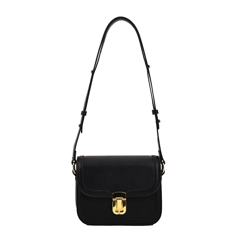 Retro Leather Flap Mini Crossbody Bag for Women
