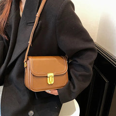Retro Leather Flap Mini Crossbody Bag for Women