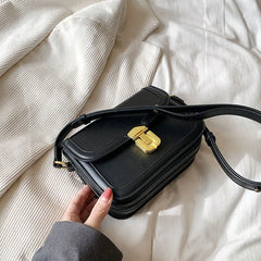 Retro Leather Flap Mini Crossbody Bag for Women
