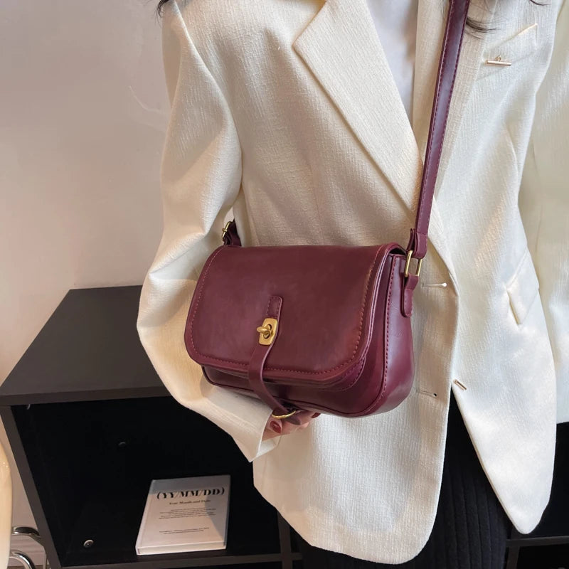 Women's PU Leather Crossbody Shoulder Bag Handbag