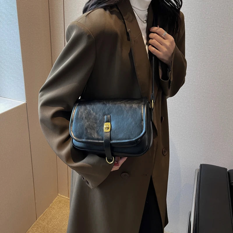 Women's PU Leather Crossbody Shoulder Bag Handbag