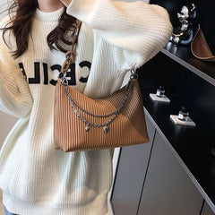 LEFTSIDE Crossbody Bag for Women Chain PU Leather Handbags