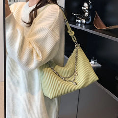 LEFTSIDE Crossbody Bag for Women Chain PU Leather Handbags