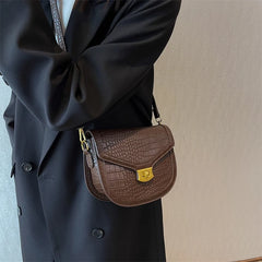 LEFTSIDE Saddle Crossbody Bag Leather Purse for Women