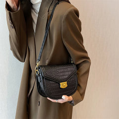 LEFTSIDE Saddle Crossbody Bag Leather Purse for Women