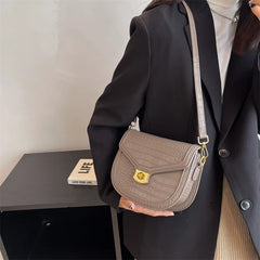 LEFTSIDE Saddle Crossbody Bag Leather Purse for Women