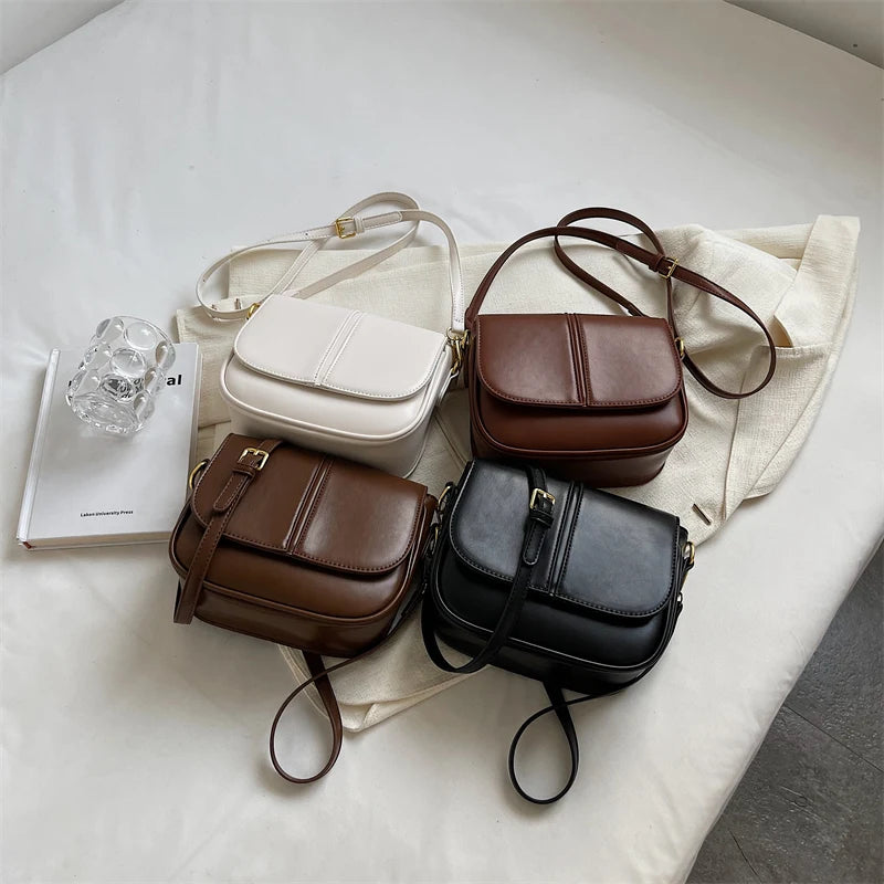 LEFTSIDE Saddle Crossbody Bag for Women - Winter Trends Handbag and Purse